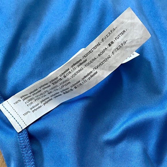 Stradivarius STR Pleated Elastic Contrast Waistband Light Blue Maxi Skirt Size S - Picture 5 of 9